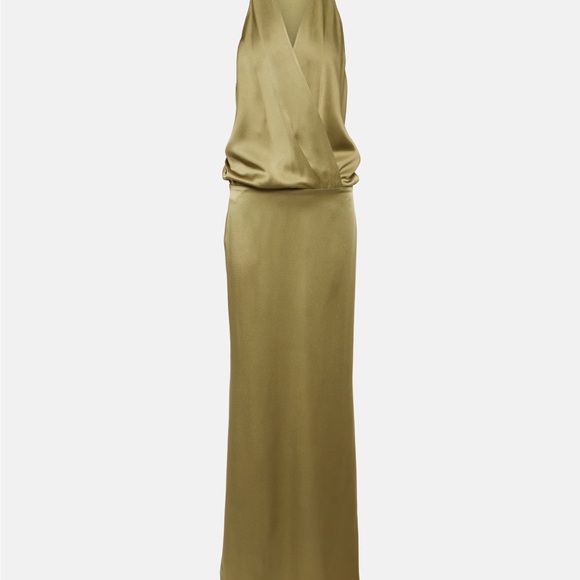 BLUMARINE Green Satin Gown - Picture 1 of 11